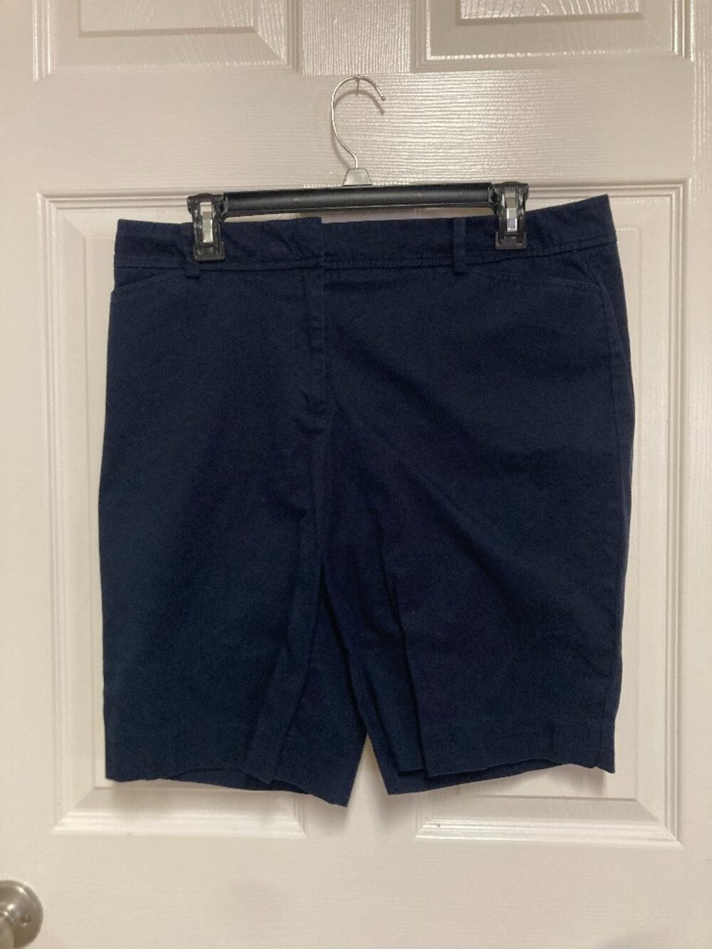 TALBOTS Perfect Short Navy Blue Chino Shorts size 12 Women's